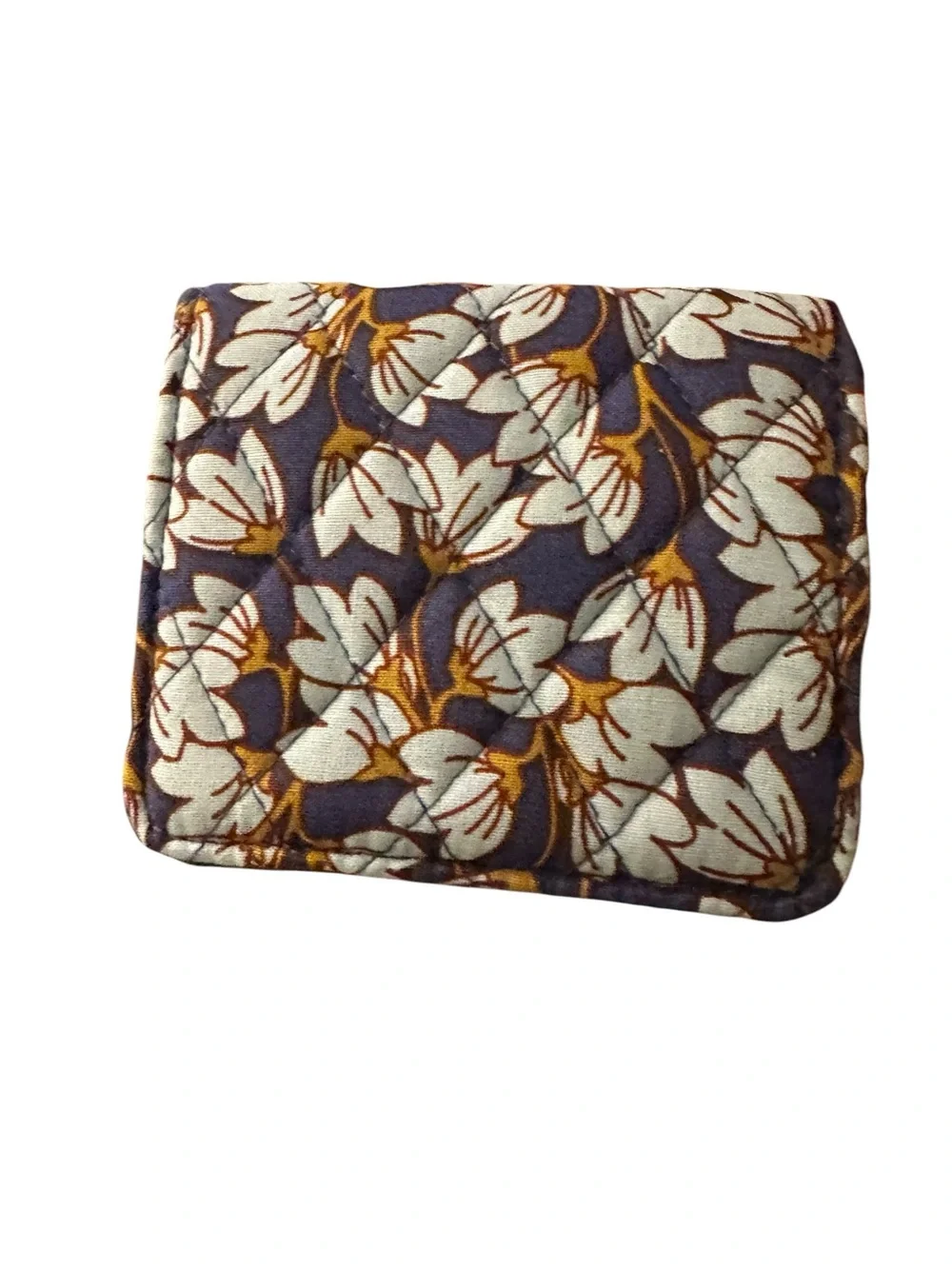Vera Bradley Essential Small Wallet Pawpaw Flower Quilted Cotton NWT